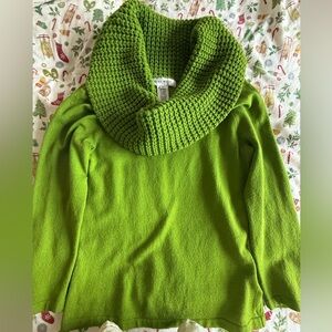Nine West Vibrant Green Cowl Neck Sweater